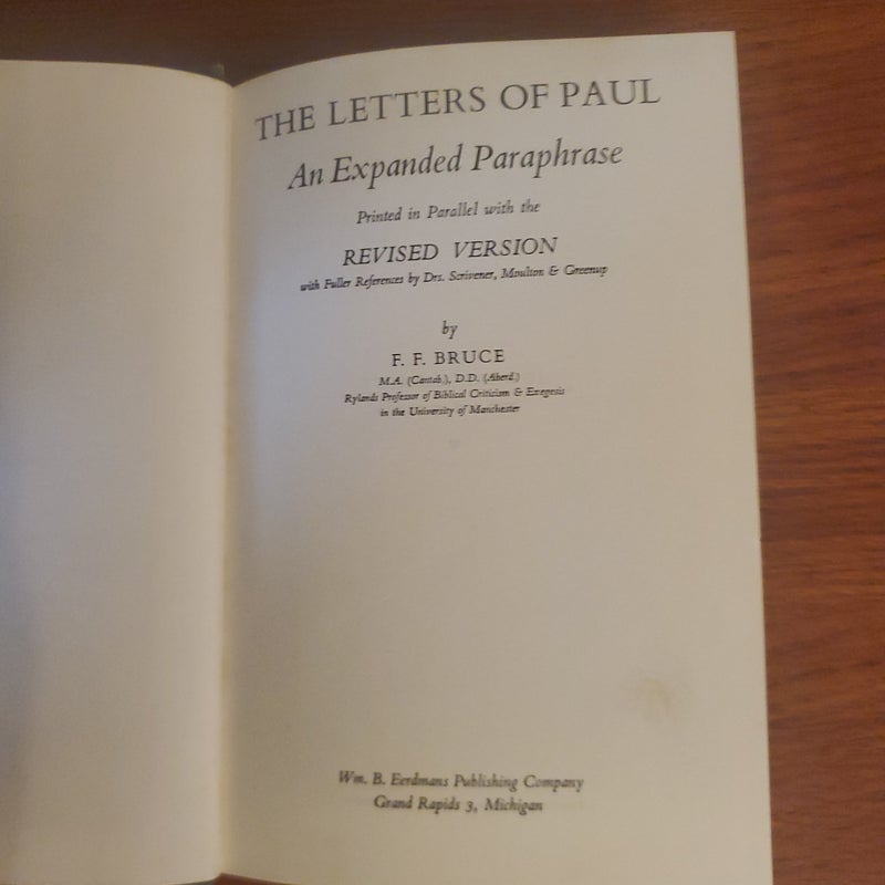 The Letters of Paul: An Expanded Paraphrase