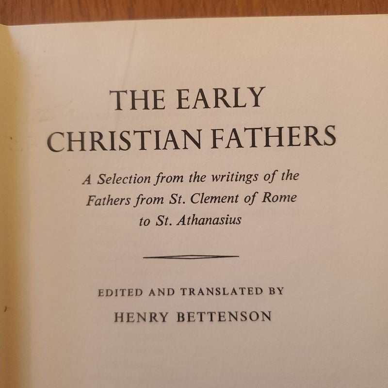 The Early Christian Fathers 