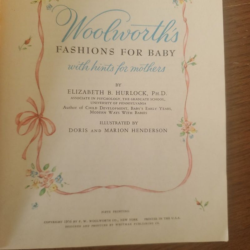Woolworth's Fashion for Babies with Hints for Mothers 1956 