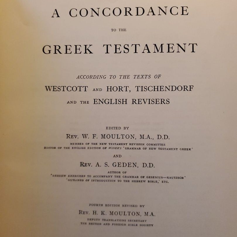 A Concordance of the Greek Testament