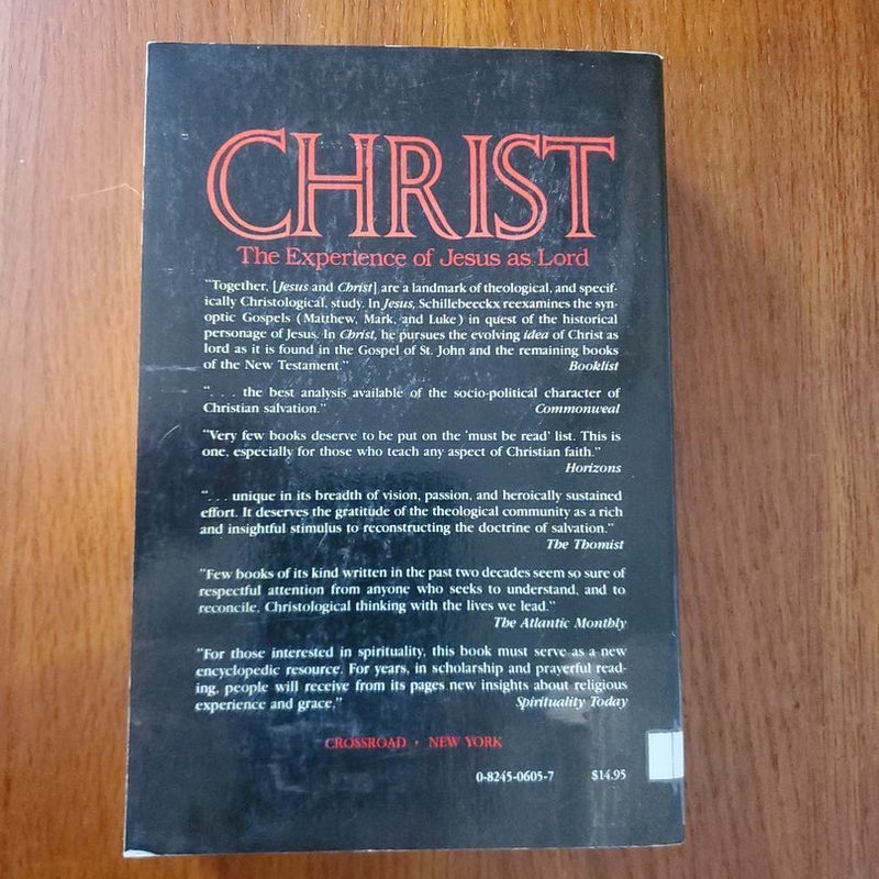 Christ: The Experience of Jesus as Lord