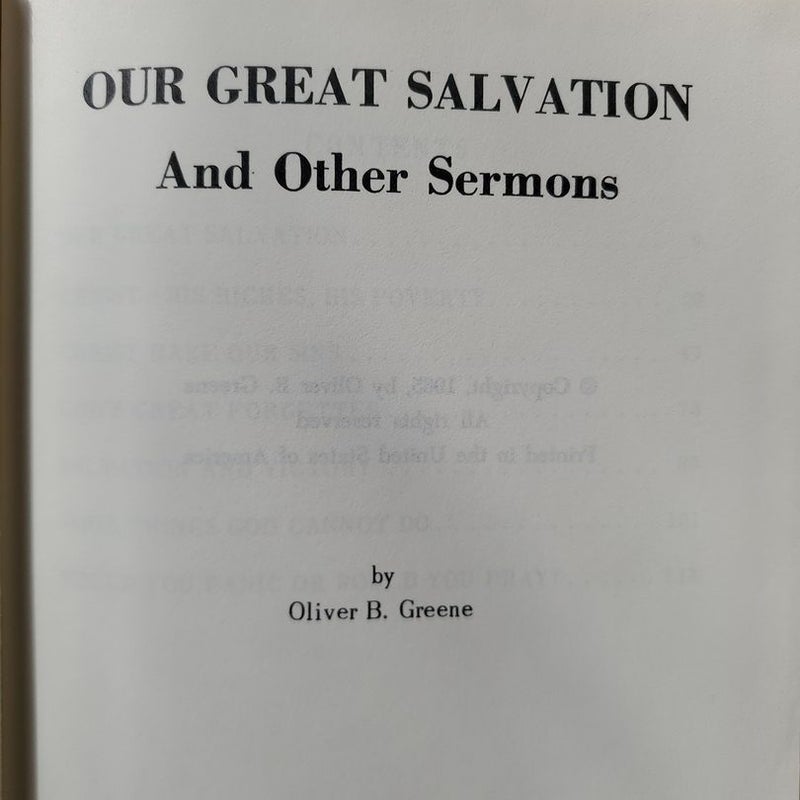 Our Great Salvation 