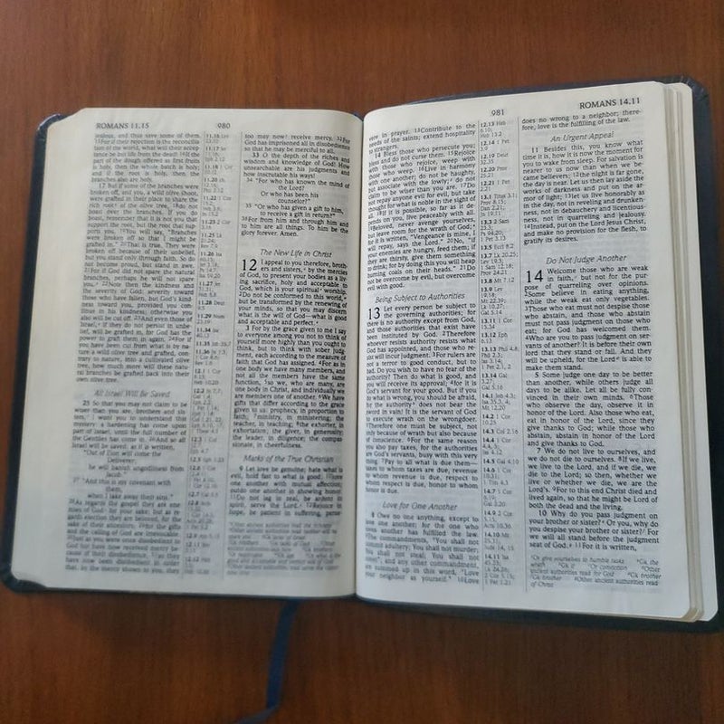 Ultra Thin Reference Bible NRSV Genuine Leather