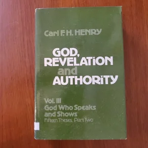 God, Revelation and Authority