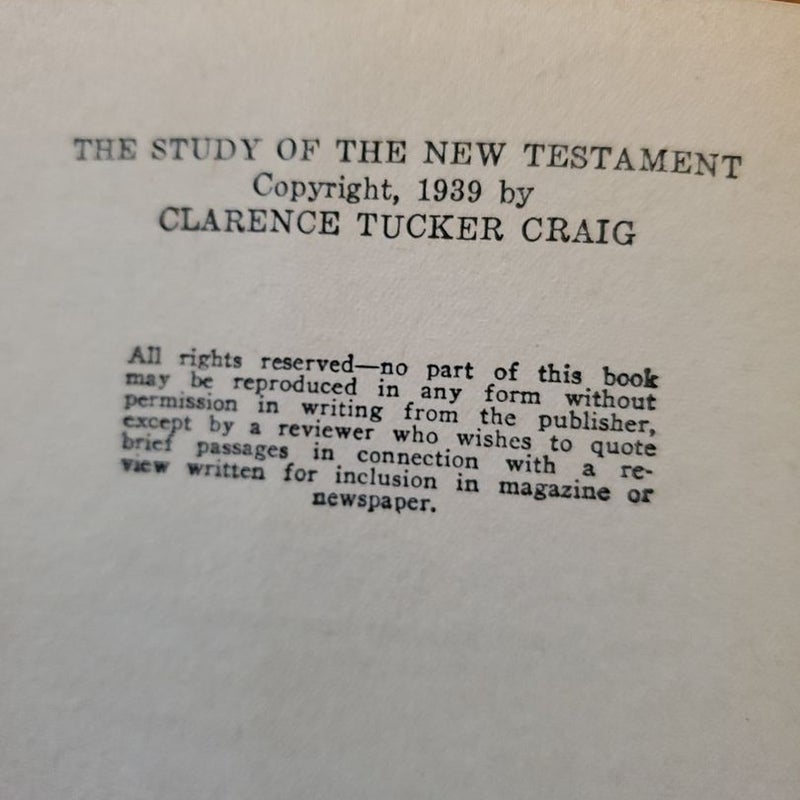 The Study of the New Testament (1939)