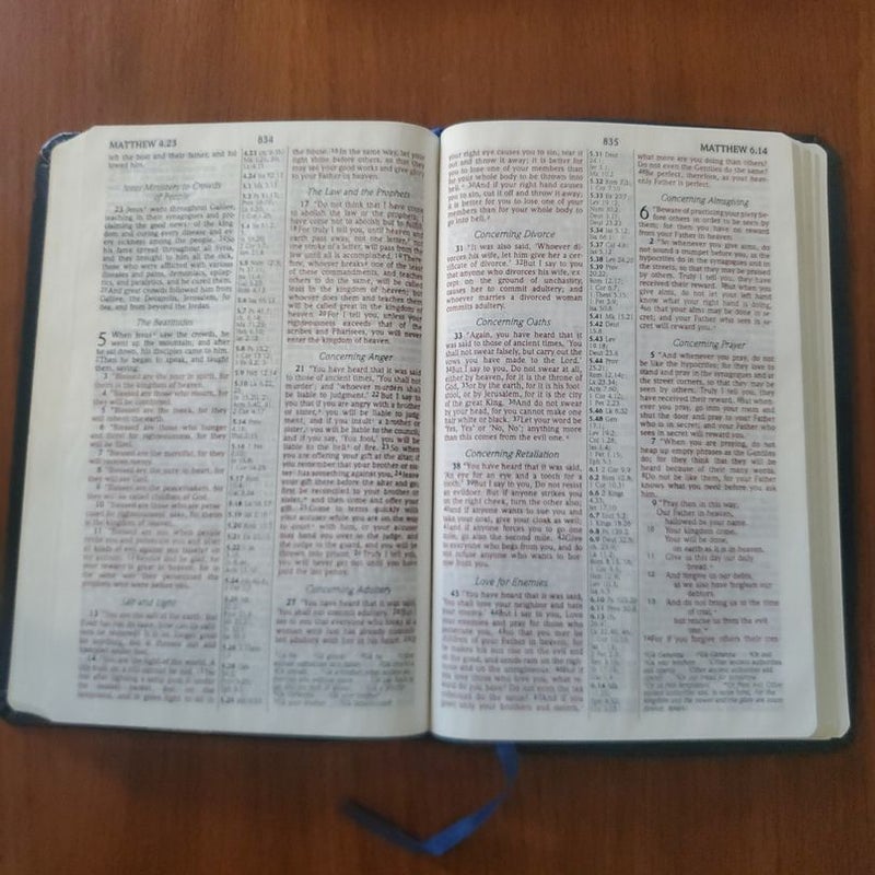 Ultra Thin Reference Bible NRSV Genuine Leather