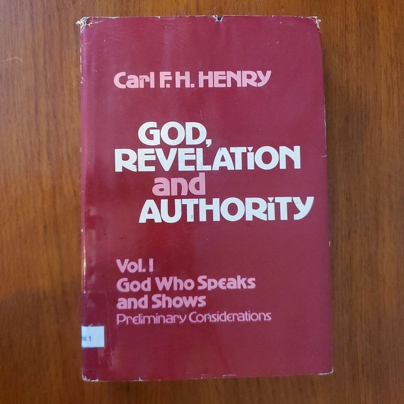 God, Revelation, and Authority