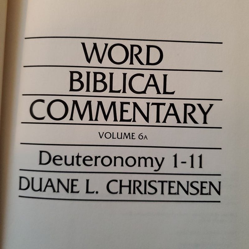 Deuteronomy 1-11 Volume 6A