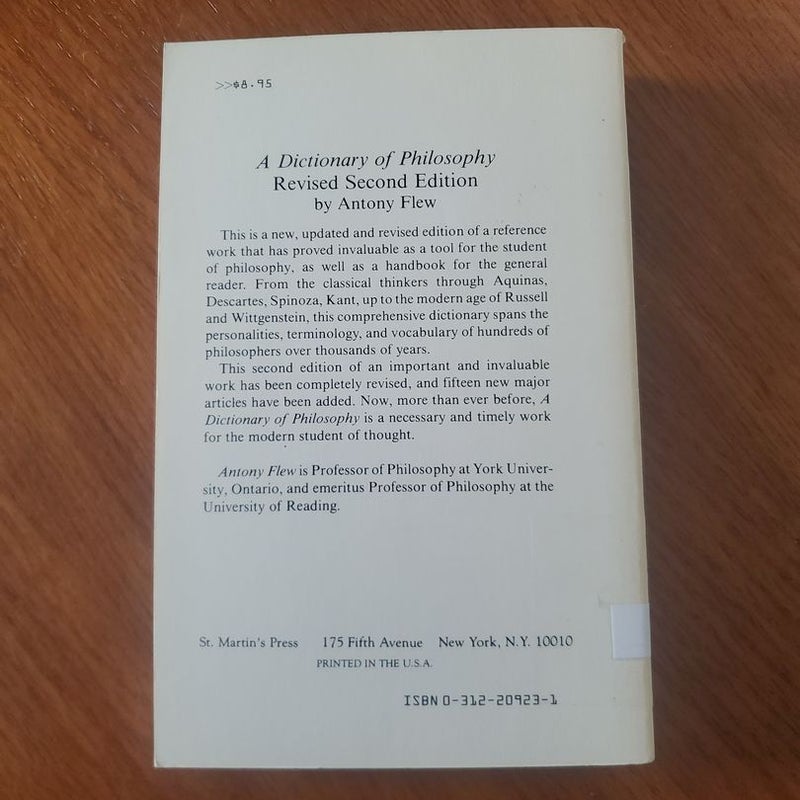 A Dictionary of Philosophy