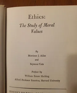 Ethics: The Study of Moral Values 