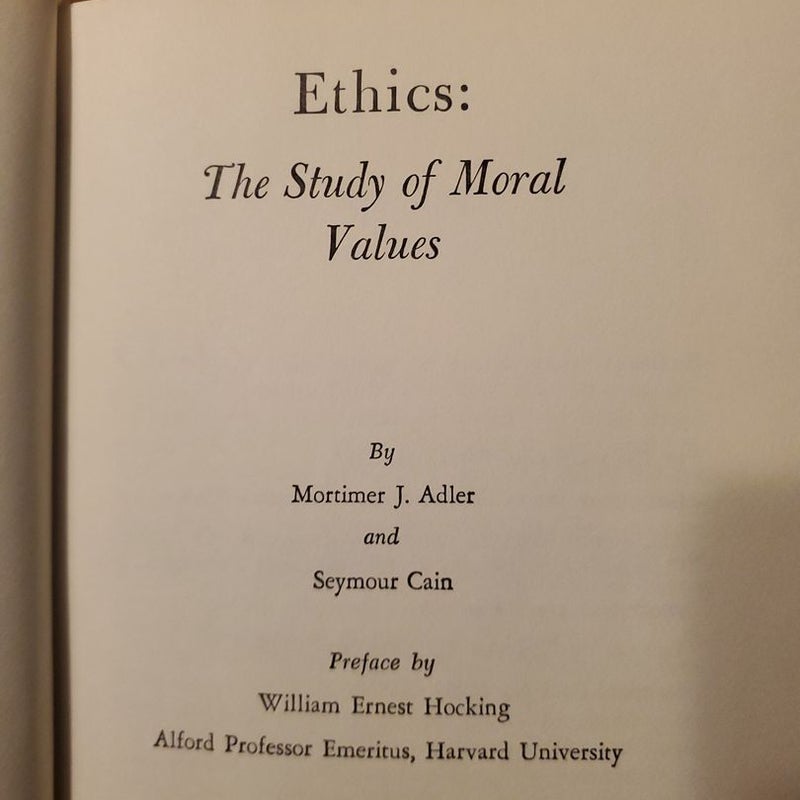 Ethics: The Study of Moral Values 