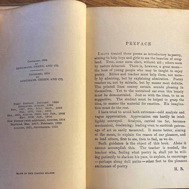 Vintage Longman's English classics Coleridge's The Rime of the Ancient Mariner 1922 Longmans Green and Co