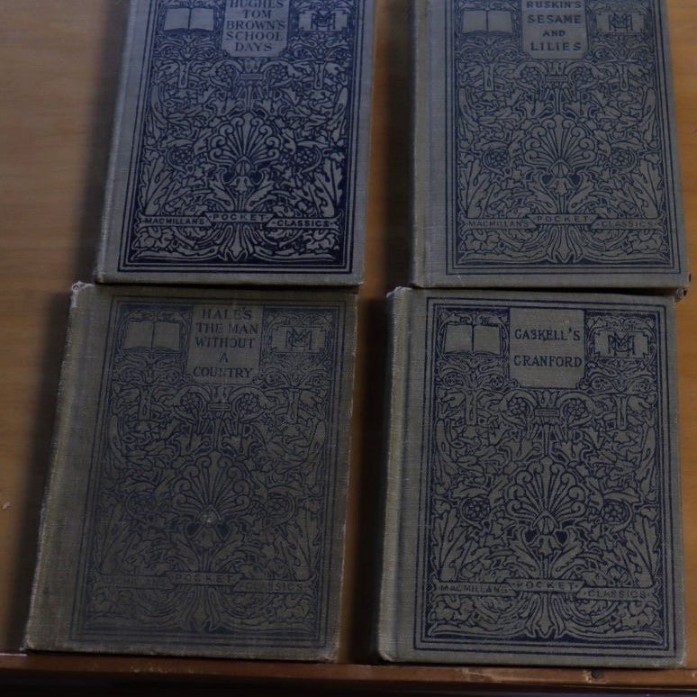 Vintage set of 4 Macmillan's Pocket Classics 1910,1912,1913,1914 .