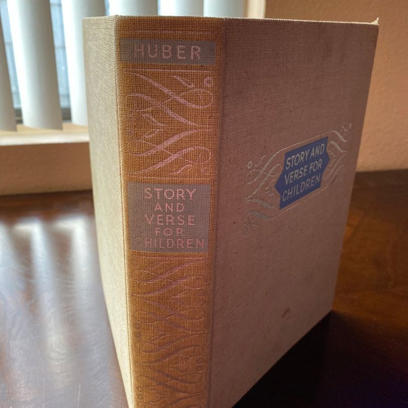 Story And Verse For Children, Vintage, Hardcover Book