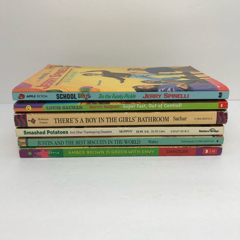 Vintage Mixed Lot of 6 Kids Retro Paperback Chapter Books School Adventure Life