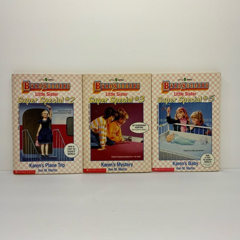 Babysitters Little Sister Series Ann M Martin 3 Book Lot Super Special #’s 2,3,5