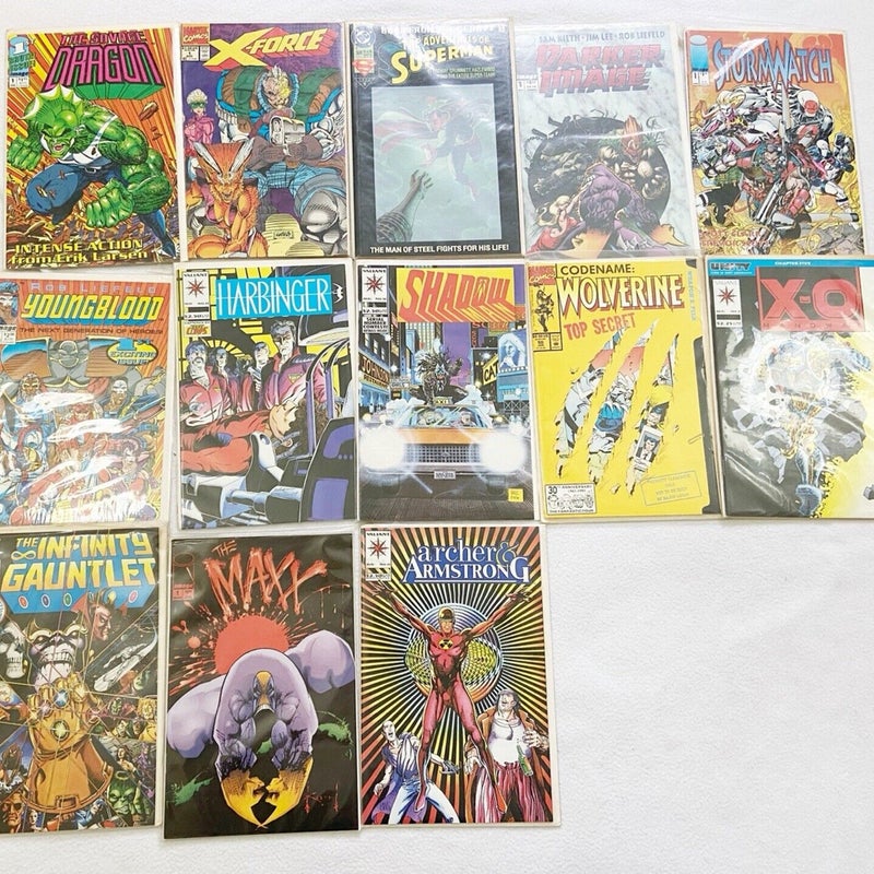 (Lot of 13) Vintage Graphic Novel, Marvel Comic, Hard Corps, Shadow, etc.. (2271)
