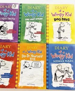 (6 books) Diary of a Wimpy Kid series by Jeff Kinney (Hardcover) (1334)