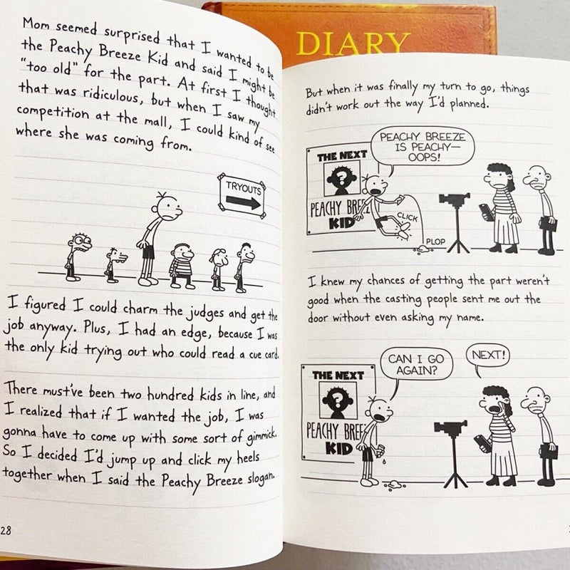 (9 books) Diary of a Wimpy Kid Series by Jeff Kinney (Hardcover) (1332)