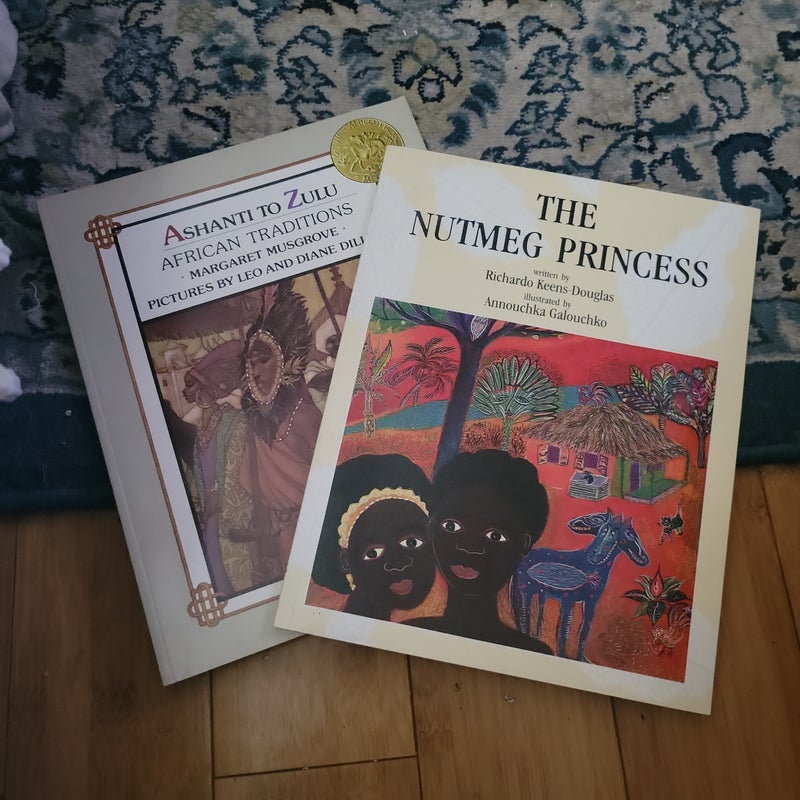 2 book bundle  Nutmeg Princess , Ashanti to Zulu