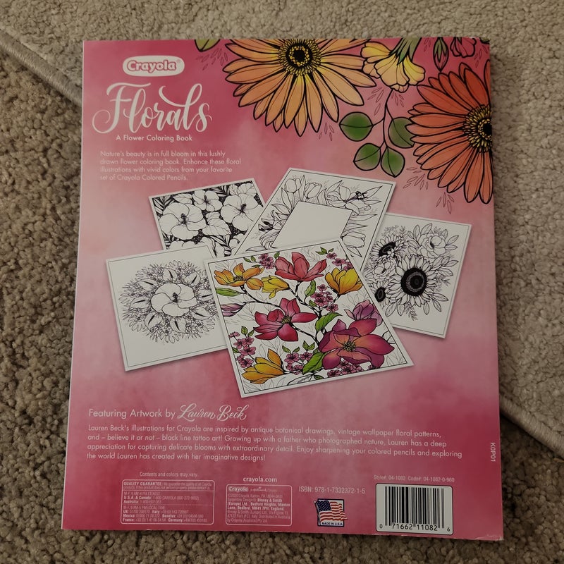 Crayola Florals flower coloring book