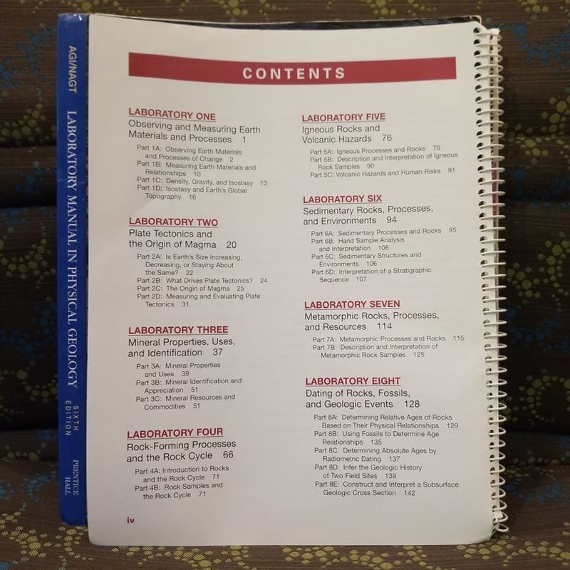 Laboratory Manual in Physical Geology