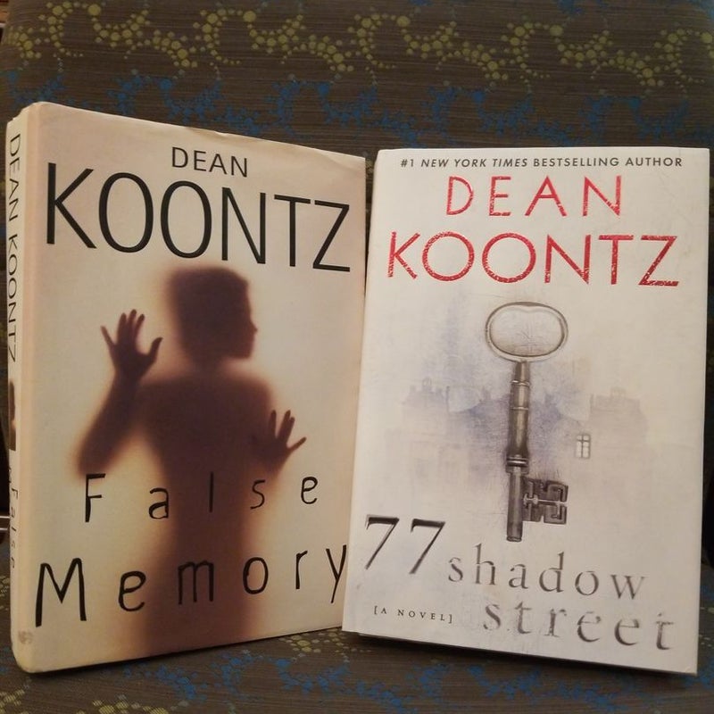 ☆BUNDLE BOOKS ☆Dean Koontz's: False Memory & 77 Shadow Street👤 