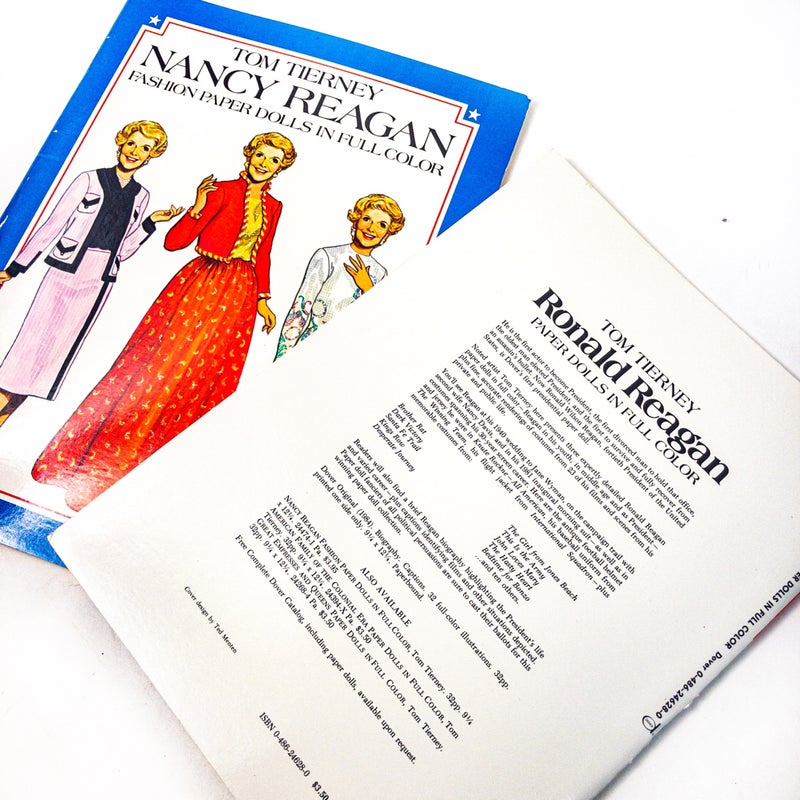 Nancy Reagan & Ronald Reagan Fashion Paper Dolls