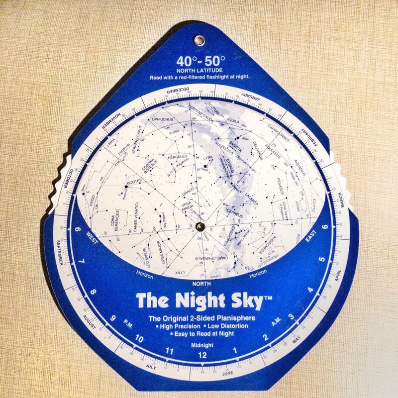 The Night Sky 40°-50° (Large) Star Finder