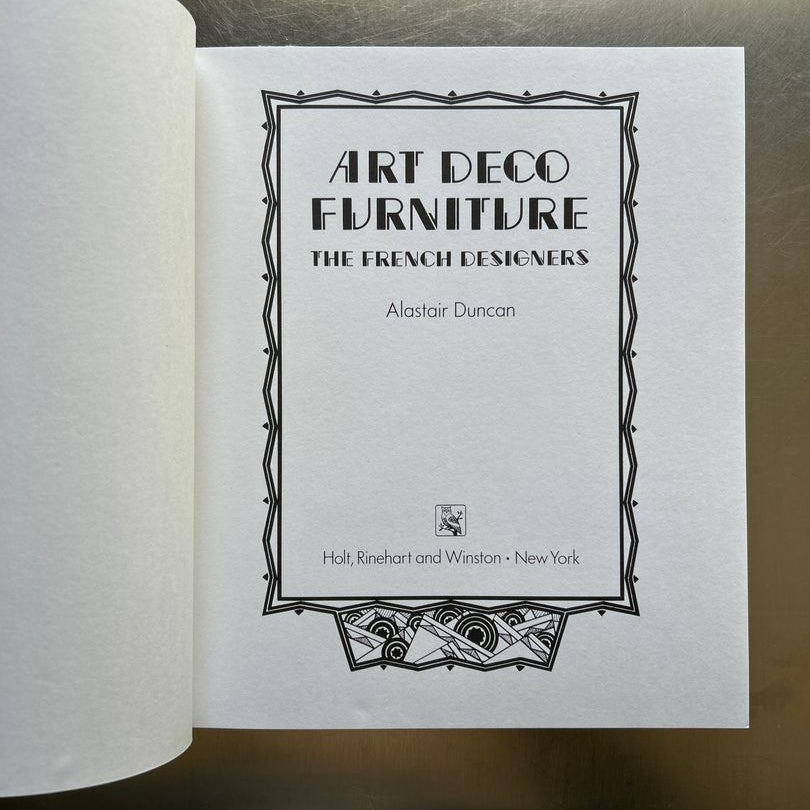 Art Deco Furniture by Alastair Duncan