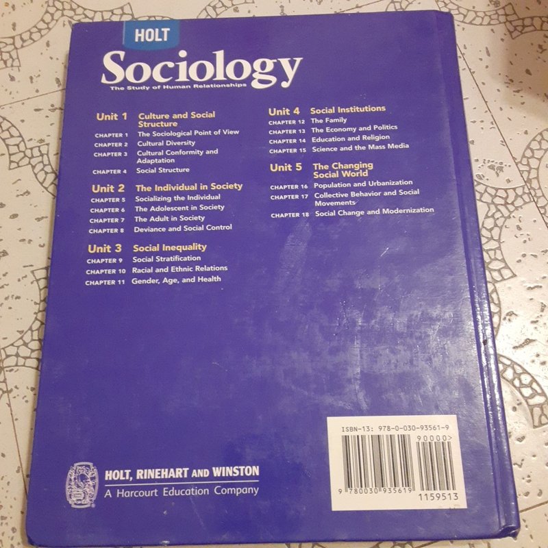 Holt Sociology: the Study of Human Relationships by Thomas