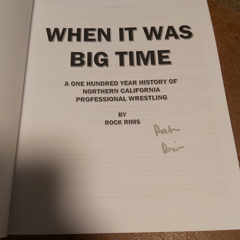 When it was Big Time (signed copy)