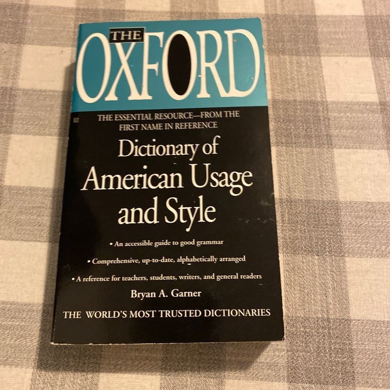 The Oxford Dictionary of American Usage and Style by Bryan A. Garner , Paperback Pangobooks