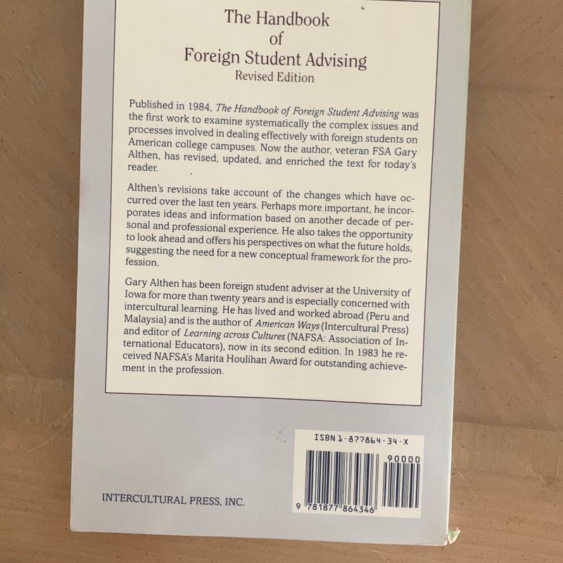 The Handbook of Foreign Student Advising