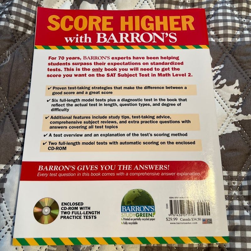 Barron's SAT Subject Test Math Level 2 with CD-ROM, 10th Edition