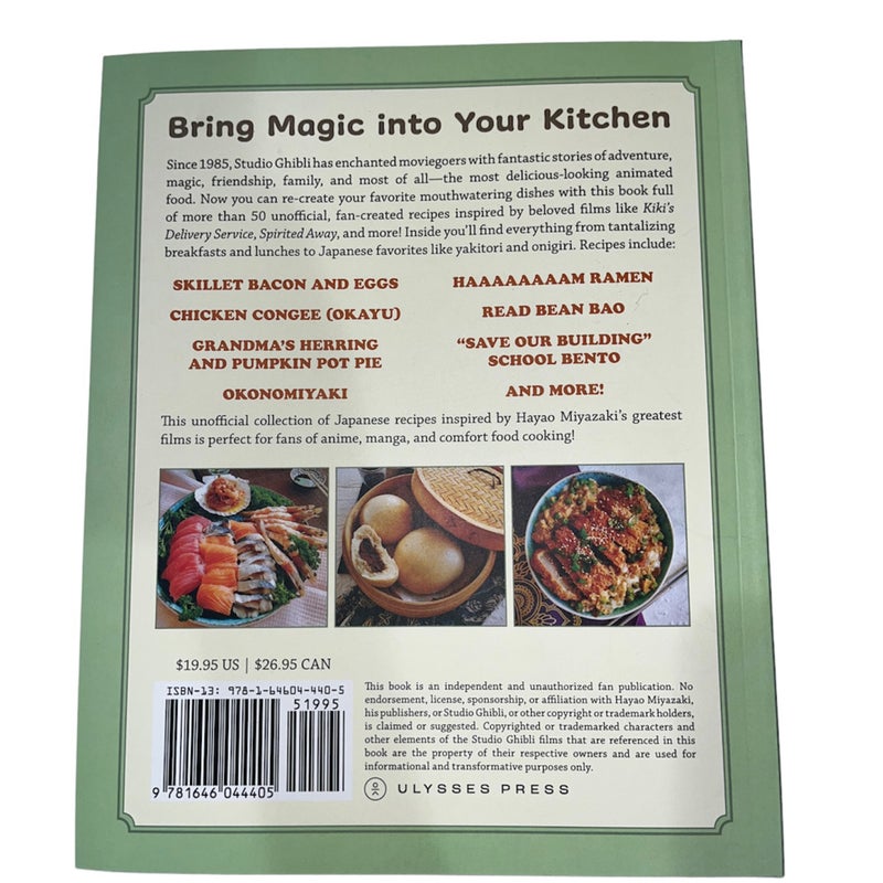 The Unofficial Studio Ghibli Cookbook 50+ Recipes (BRAND NEW!)