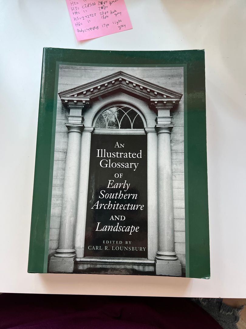 An Illustrated Glossary of Early Southern Architecture and Landscape