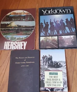 Vintage lot of Pa And New England Travel Books