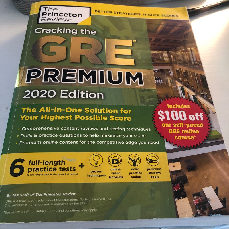 Cracking the GRE Premium Edition with 6 Practice Tests 2020