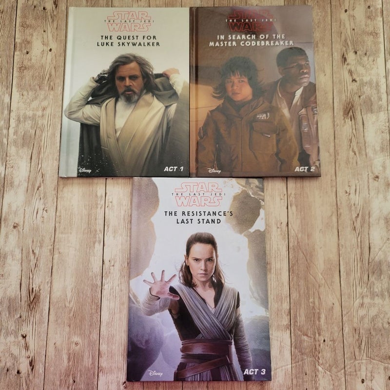 Stat Wars The Last Jedi 3 Book set ⚠️