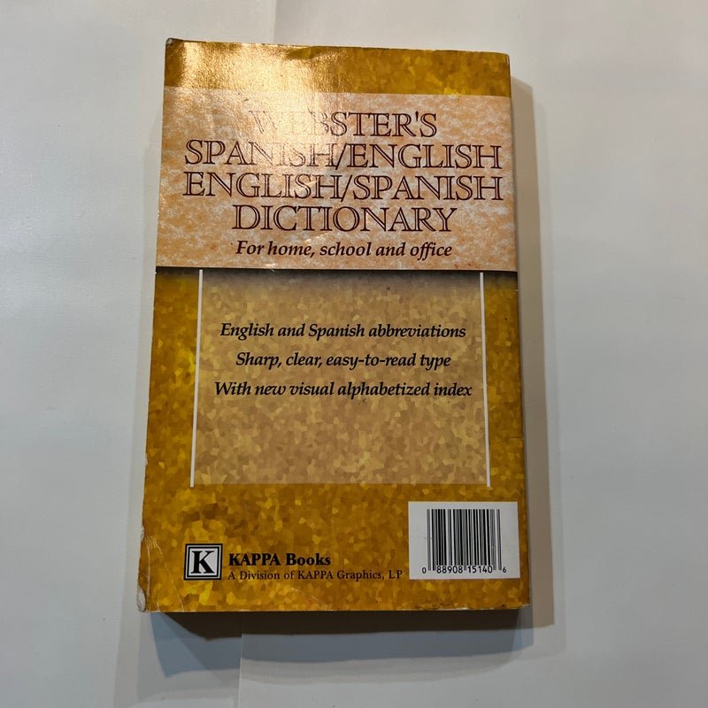  Websters Spanish English English Spanish dictionary