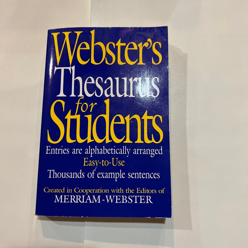 Webster's Thesaurus for Students, Third Edition