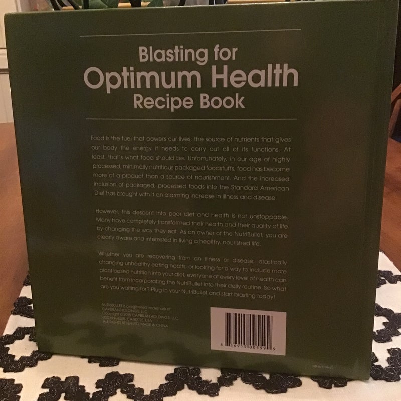Blasting Optimum Health Recipe Book