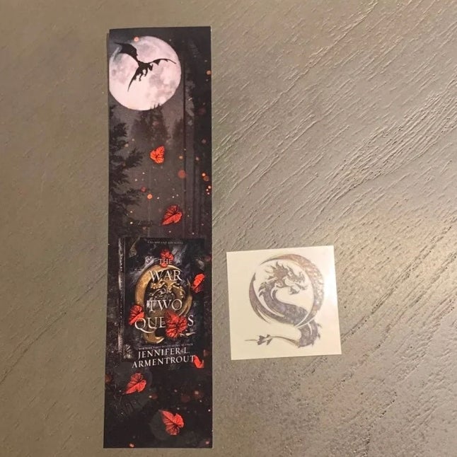 The War of Two Queens bookmark and tattoo