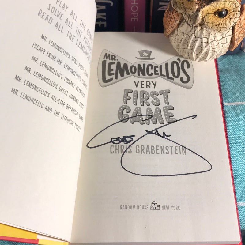 Mr. Lemoncello's Very First Game SIGNED