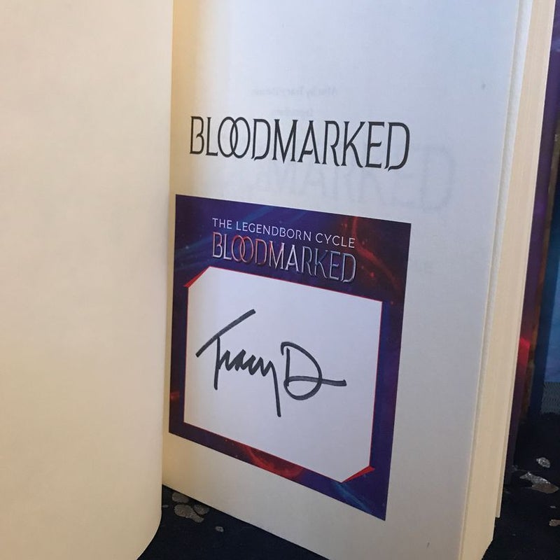 Bloodmarked with SIGNED bookplate & exclusive pin