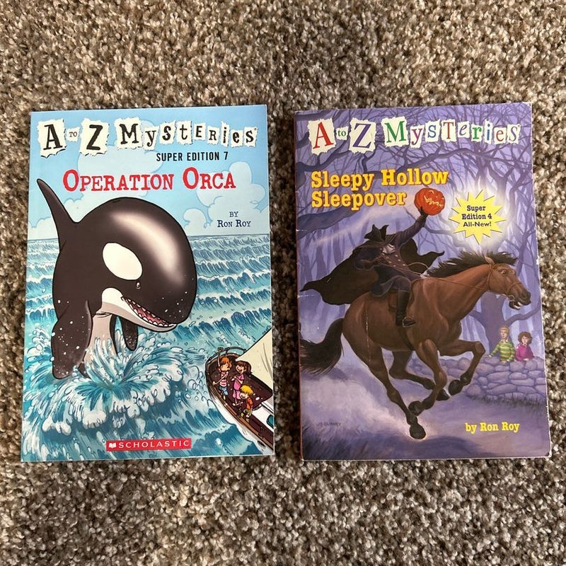 A to Z Mysteries Super Edition #4: Sleepy Hollow Sleepover and Operation Orca