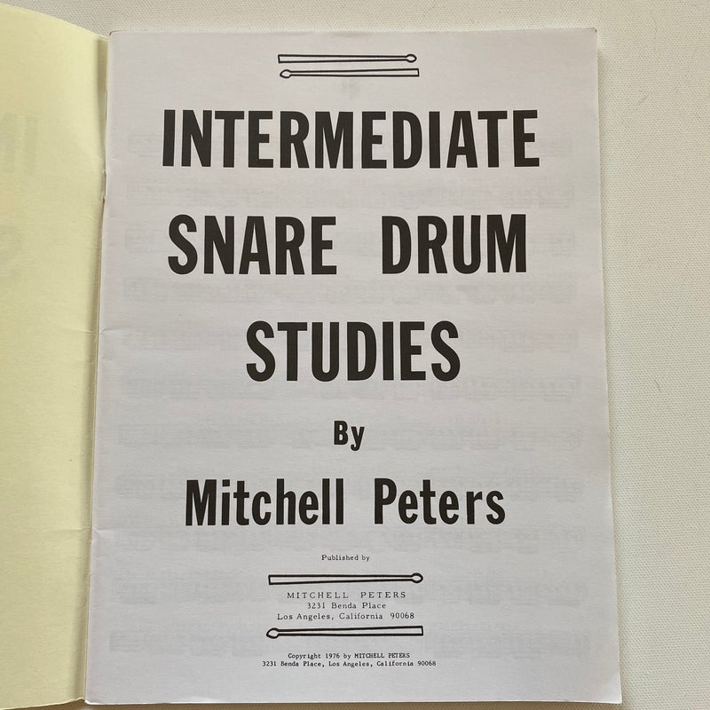 Intermediate Snare Drum Studies