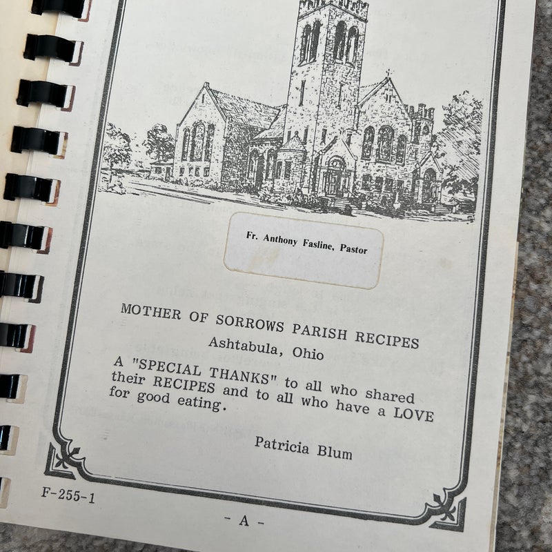 Church Cookbook Ashtabula Ohio