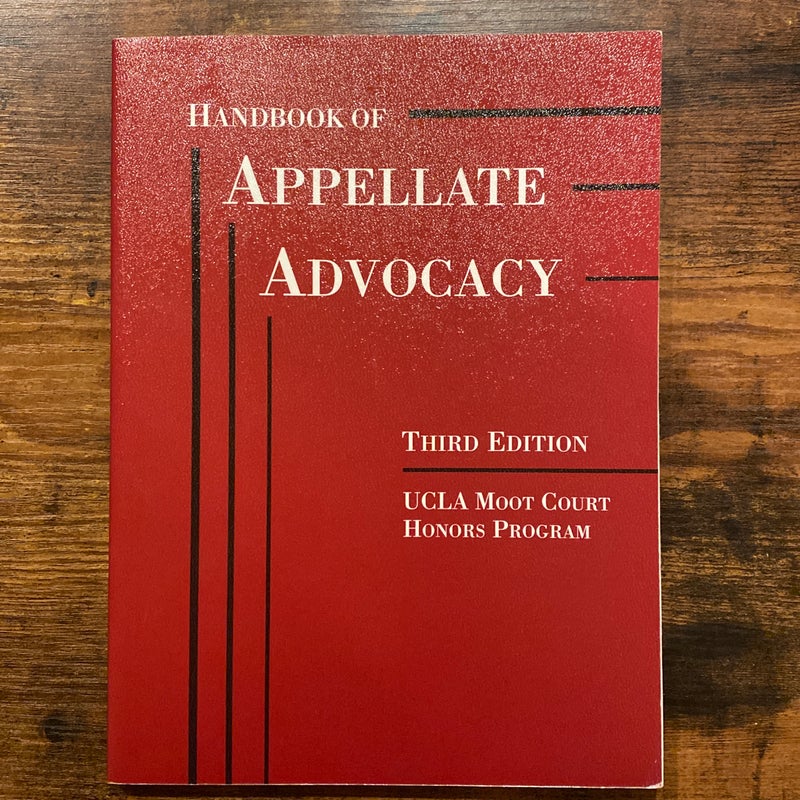 Handbook of Appellate Advocacy